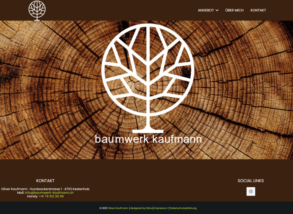 www.baumwerk-kaufmann.ch, Oliver Kaufmann, Hundsackerstrasse 1, 4703 Kestenholz